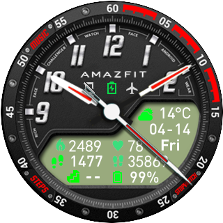 华米跃我Amazfit Pace, Stratos手表表盘