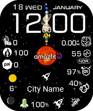 华米跃我Amazfit Bip 5 手表表盘
