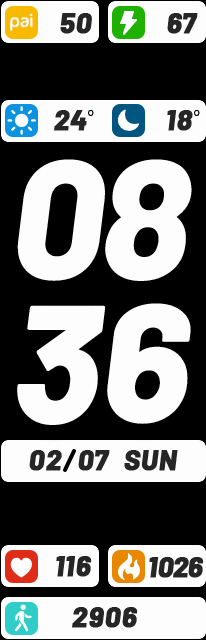 华米跃我Amazfit X 手表表盘