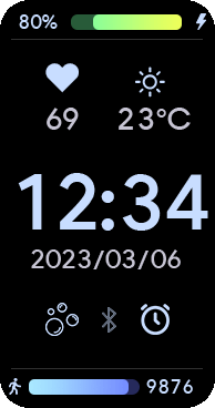 华米跃我Amazfit Band 7 手表表盘