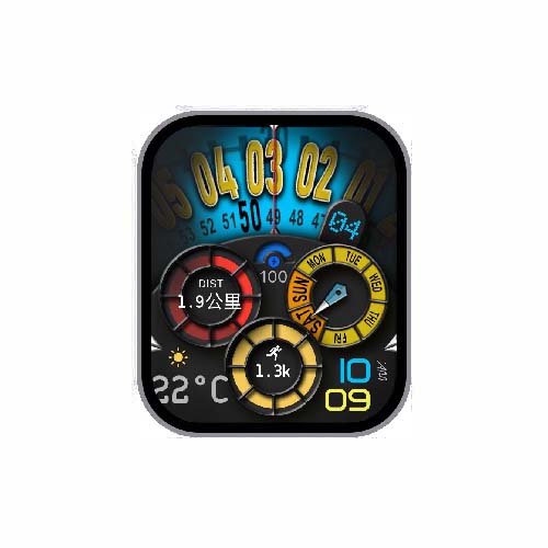 数字运动天气表盘