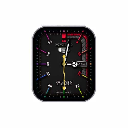 SEIKO精工黑色多彩数字指针表盘