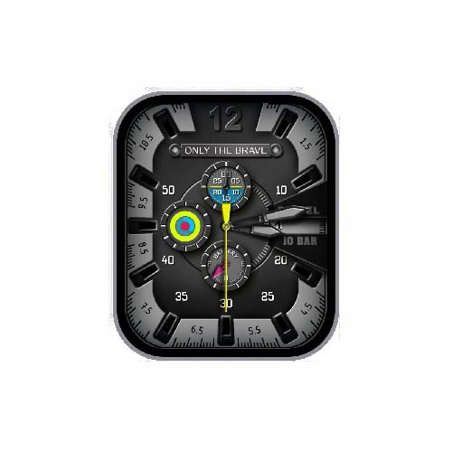 ONLY THE BRAVE简约数字指针表盘