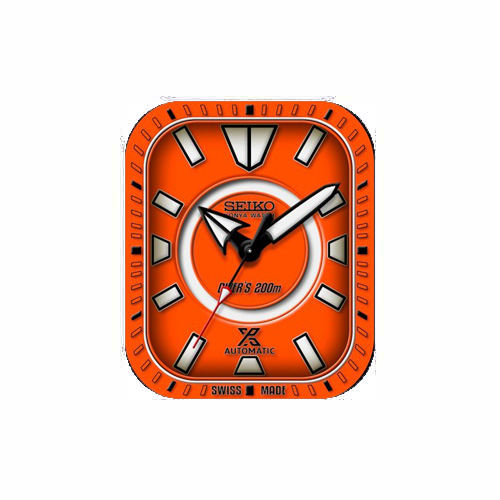 SEIKO精工橙色指针表盘,Apple watch表盘