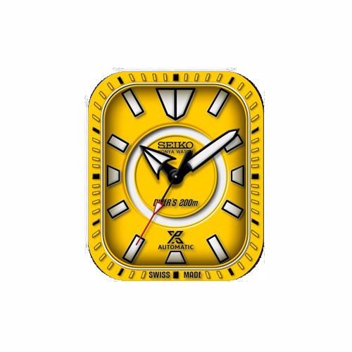 SEIKO精工黄色指针表盘,Apple watch表盘