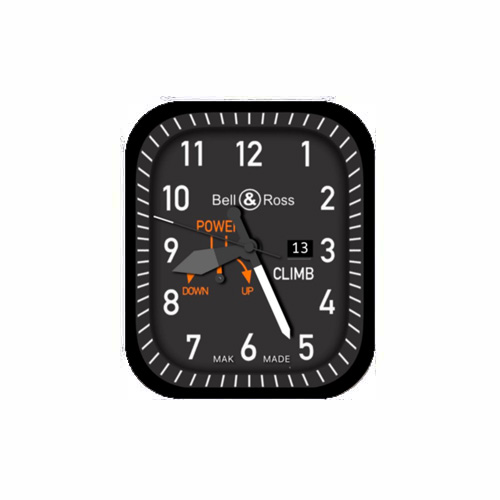 Bell&Ross柏莱士简约黑白数字指针表盘