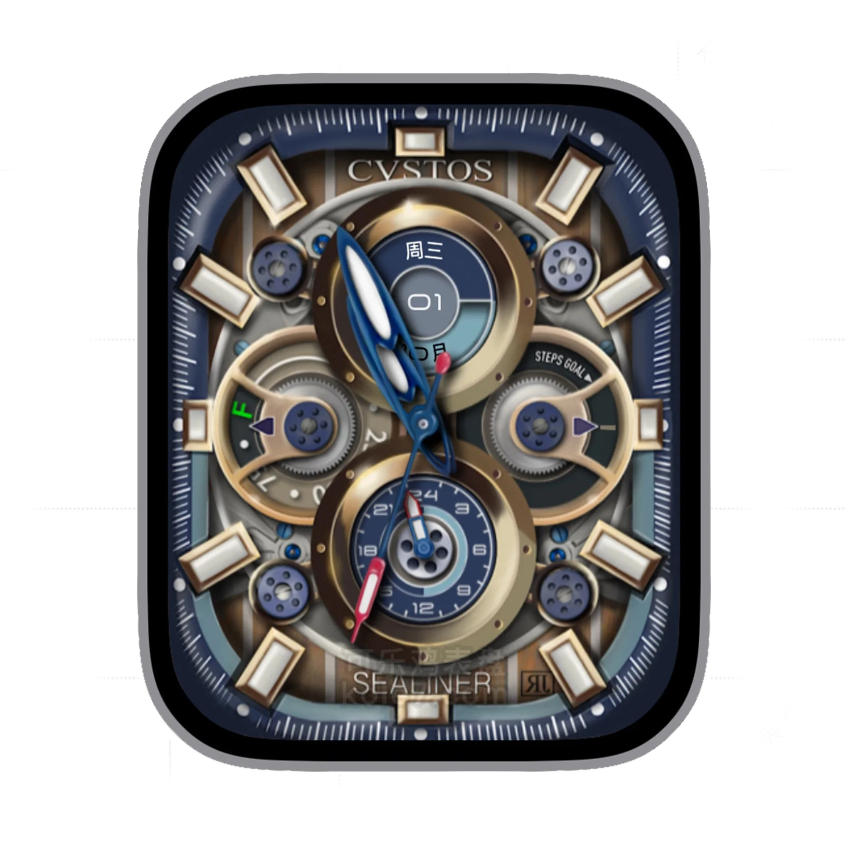 CVSTOS卡斯托斯高级3D机械质感Ultra专用表盘.clock&clock2 78977