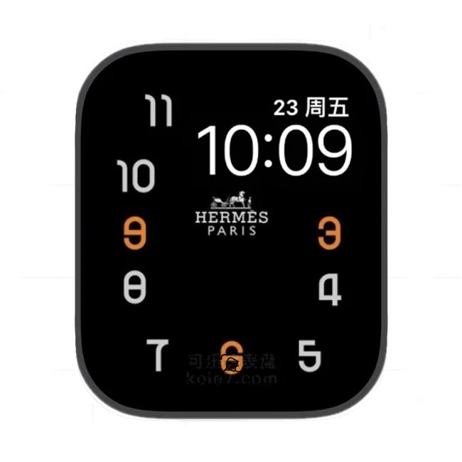 HERMES LOGO简约异形数字苹果iWatch壁纸表盘