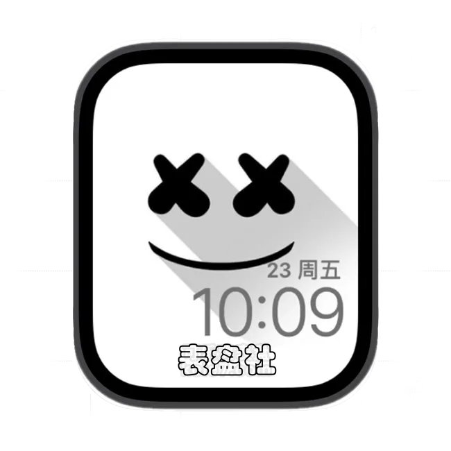 暴力熊极简主义xx眼睛黑白苹果手表i watch壁纸表盘