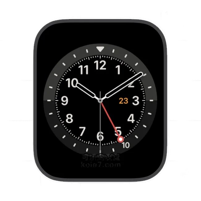 简约黑色传统电子数字苹果手表iwatch壁纸表盘