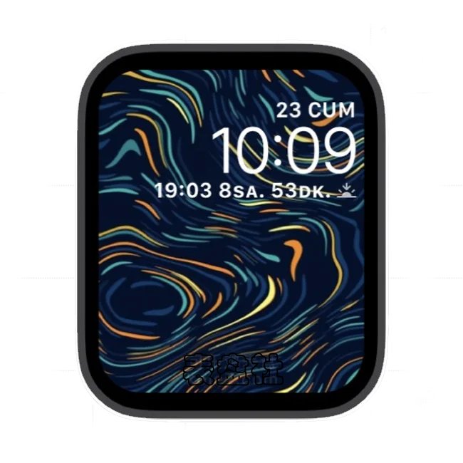 轻描淡写风的颜色抽象画苹果手表iwatch壁纸表盘