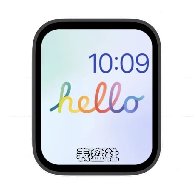 轻奢简约彩虹条流行苹果手表iwatch壁纸表盘