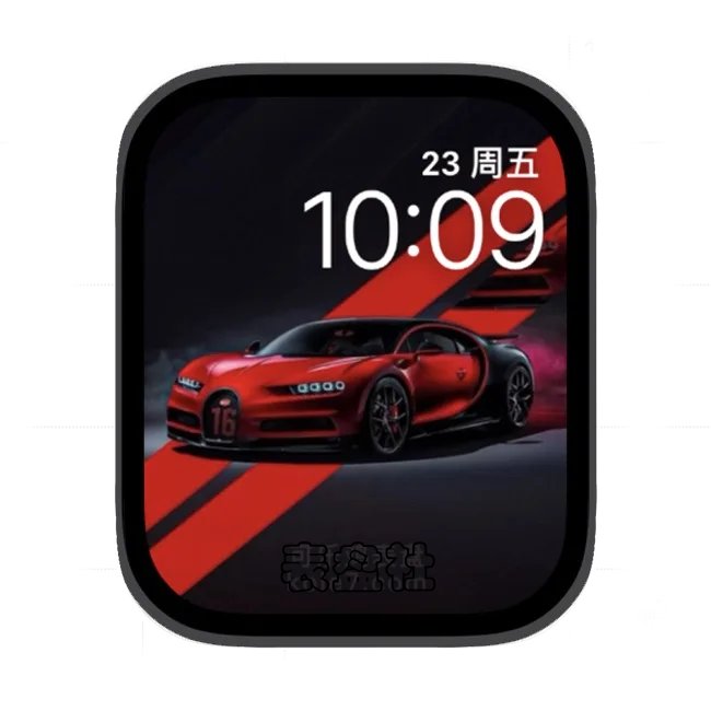 玫瑰红高级酷炫布加迪威龙跑车苹果手表iwatch壁纸表盘