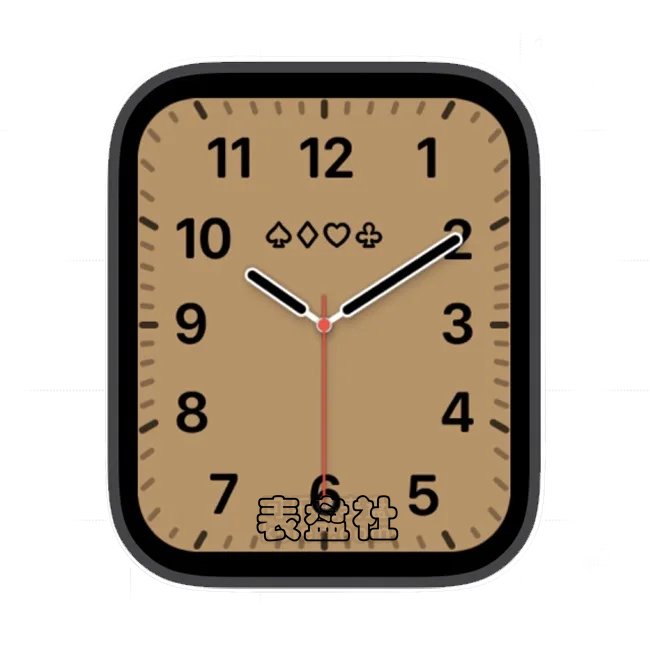 黑浅黄色简约数字原声流行苹果手表iwatch原生系统表盘