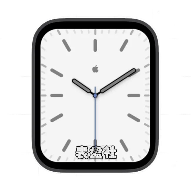 简约灰白苹果logo原生苹果手表iwatch原生系统表盘