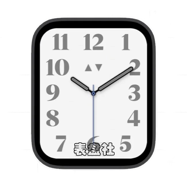 灰白色数字简约苹果手表iwatch原生系统表盘