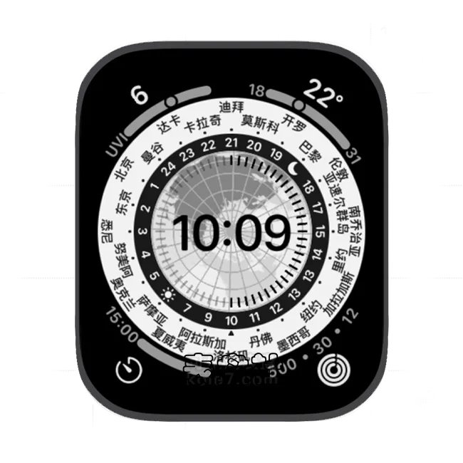 世界时间动态表盘 3苹果手表iwatch壁纸表盘