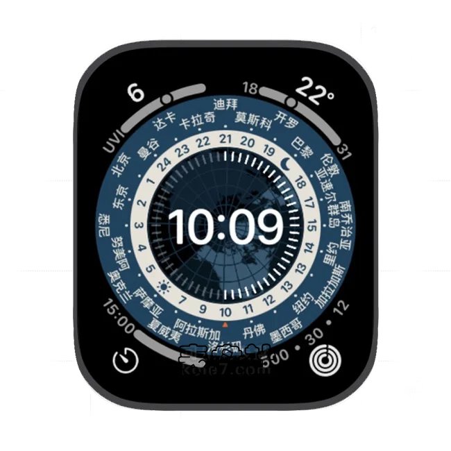 世界时间动态表盘 5苹果手表iwatch壁纸表盘