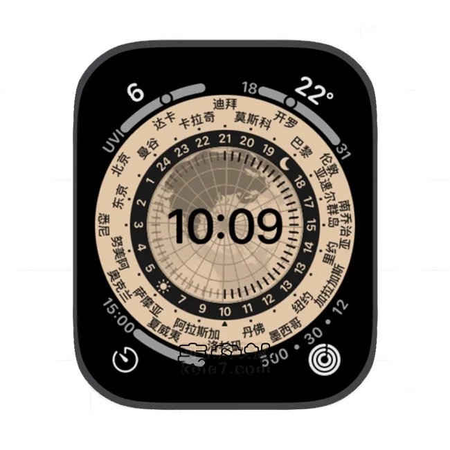 世界时间动态表盘 7苹果手表iwatch壁纸表盘