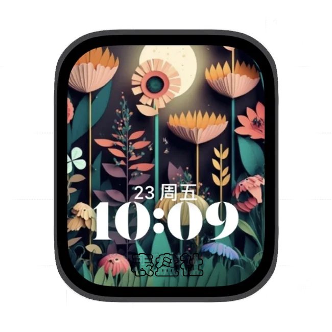 AI野花苹果手表iwatch壁纸人像表盘