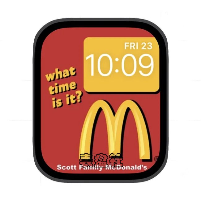 麦当劳苹果手表iwatch壁纸表盘