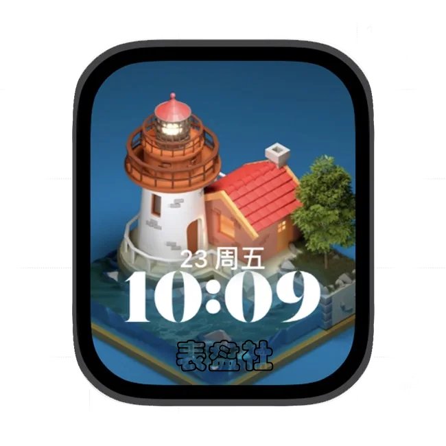 AI小洋楼苹果手表iwatch壁纸人像表盘