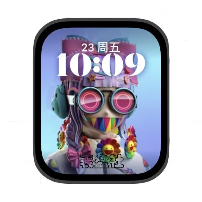 彩虹女孩苹果手表iwatch壁纸人像表盘