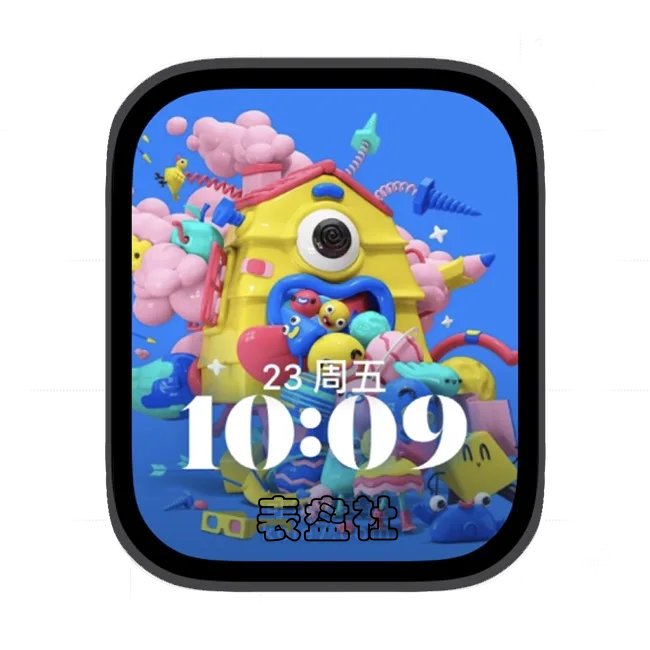 色彩小屋子苹果手表iwatch壁纸人像表盘