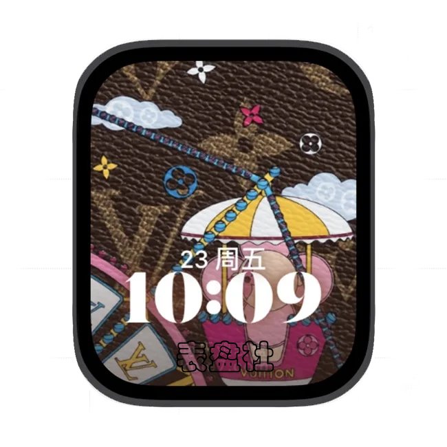 路易威登小猪佩奇苹果手表iwatch壁纸人像表盘