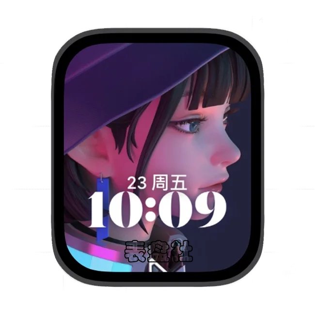 卡通小女孩苹果手表iwatch壁纸人像表盘