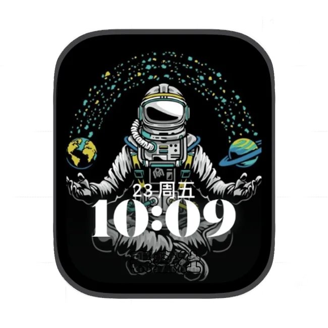 打坐太空人苹果手表iwatch壁纸人像表盘