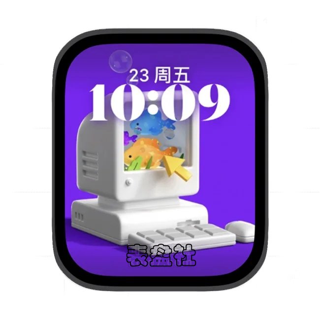 AI小电脑苹果手表iwatch壁纸人像表盘