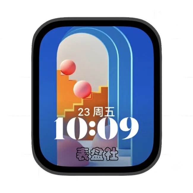 色系建筑苹果手表iwatch壁纸人像表盘