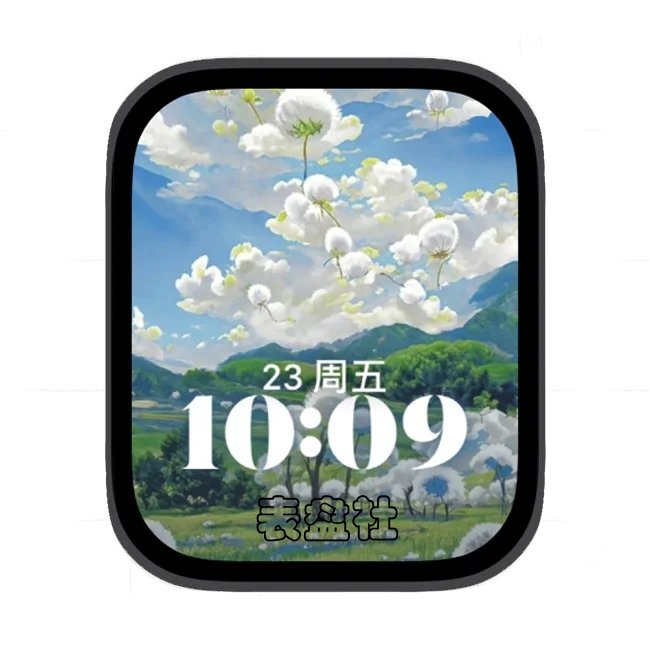 AI青山景色苹果手表iwatch壁纸人像表盘