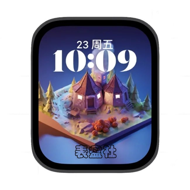 AI小房子苹果手表iwatch壁纸人像表盘