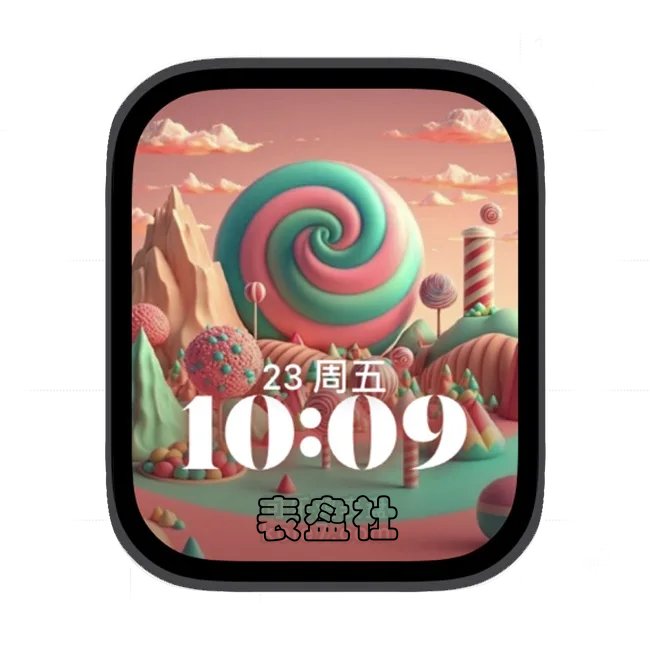 AI棒棒糖苹果手表iwatch壁纸人像表盘