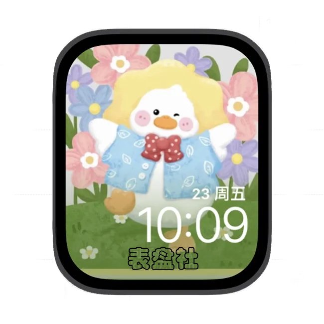 可爱小胖鸭苹果手表iwatch壁纸表盘