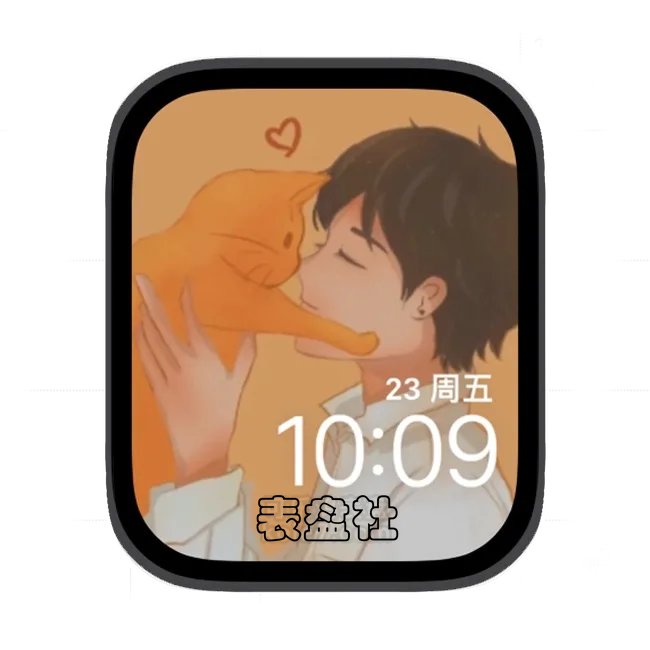 插画男孩苹果手表iwatch壁纸表盘