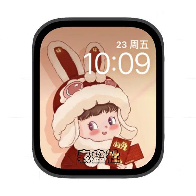 兔子小男孩苹果手表iwatch壁纸表盘