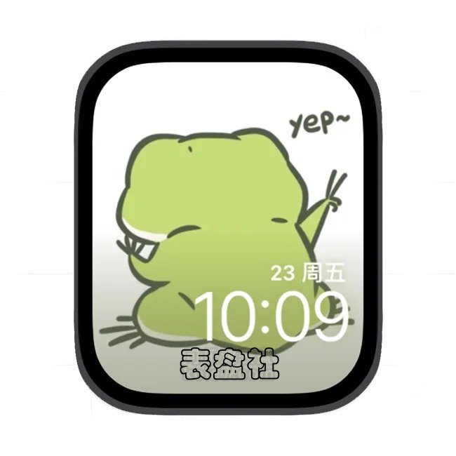 比耶小青蛙苹果手表iwatch壁纸表盘