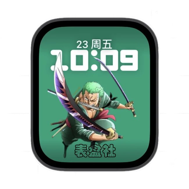 海贼王之RORONOA ZORO罗罗诺亚·索隆利剑出削苹果手表iwatch壁纸人像表盘