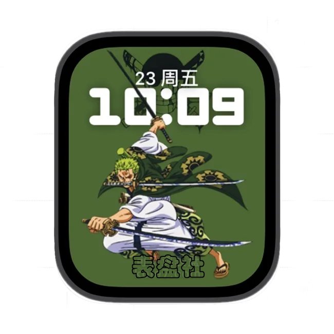 海贼王之RORONOA ZORO罗罗诺亚·索隆出剑苹果手表iwatch壁纸人像表盘
