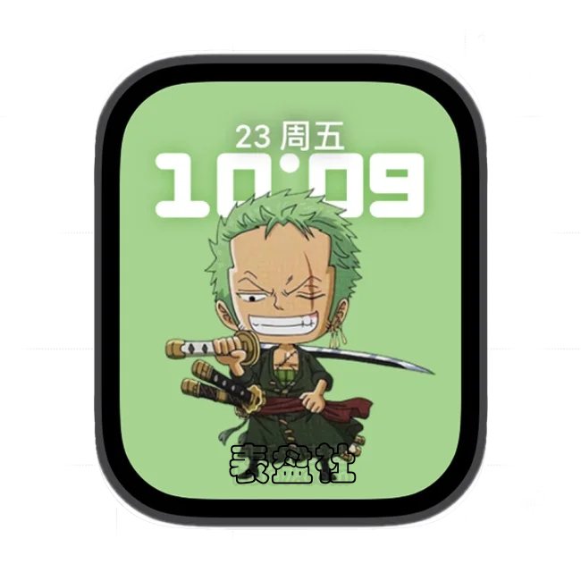 海贼王之RORONOA ZORO罗罗诺亚·索隆苹果手表iwatch壁纸人像表盘