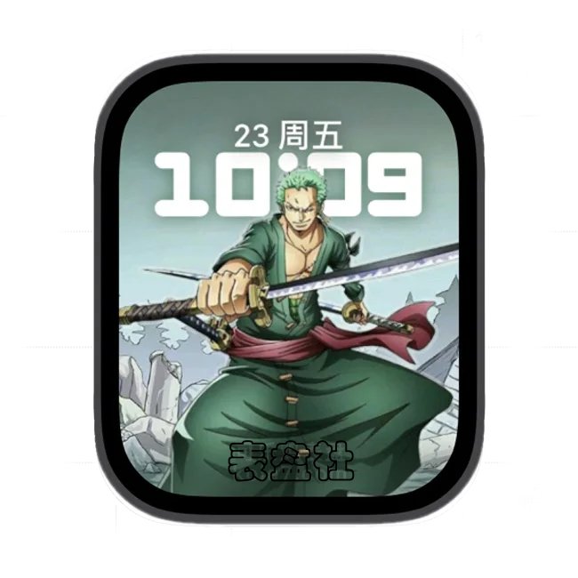 海贼王之RORONOA ZORO罗罗诺亚·索隆苹果手表iwatch壁纸人像表盘
