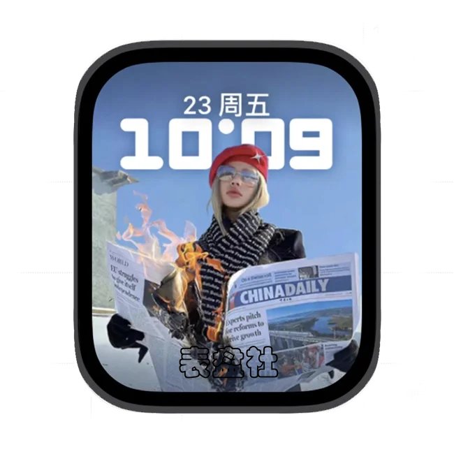 街头美少女模特摆拍苹果手表iwatch壁纸人像表盘