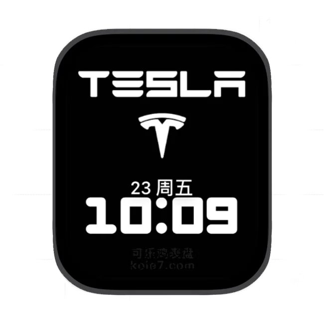 Tesla特拉斯简约Logo苹果iwatch表盘