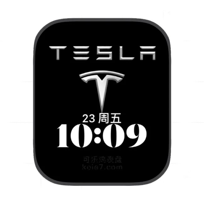 Tesla特拉斯简约Logo苹果iwatch表盘