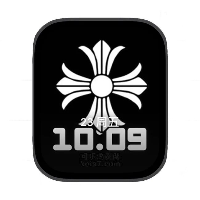 Chrome Hearts克罗心简约黑苹果Apple Watch景深人像表盘