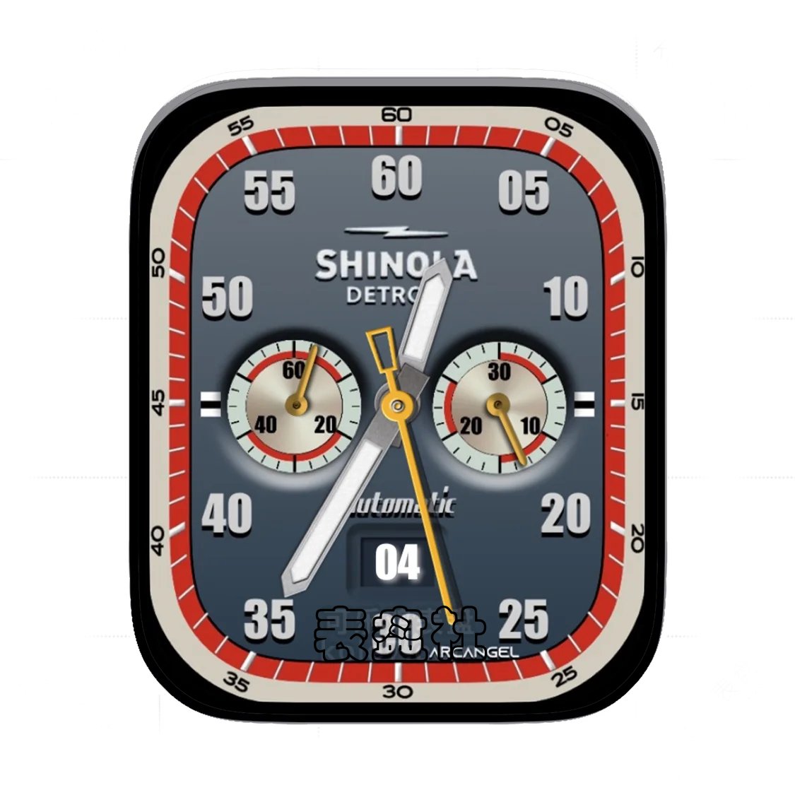 Shinola美国品牌简约灰双盘式Ultra专用表盘.clock&clock2 75129