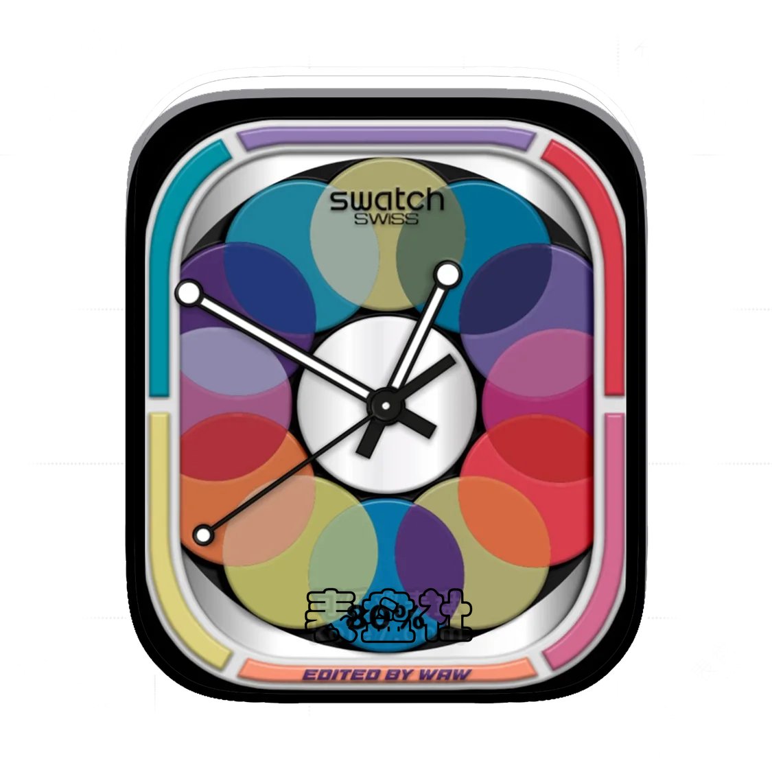 swatch斯沃琪彩虹圆圈简约Ultra专用表盘